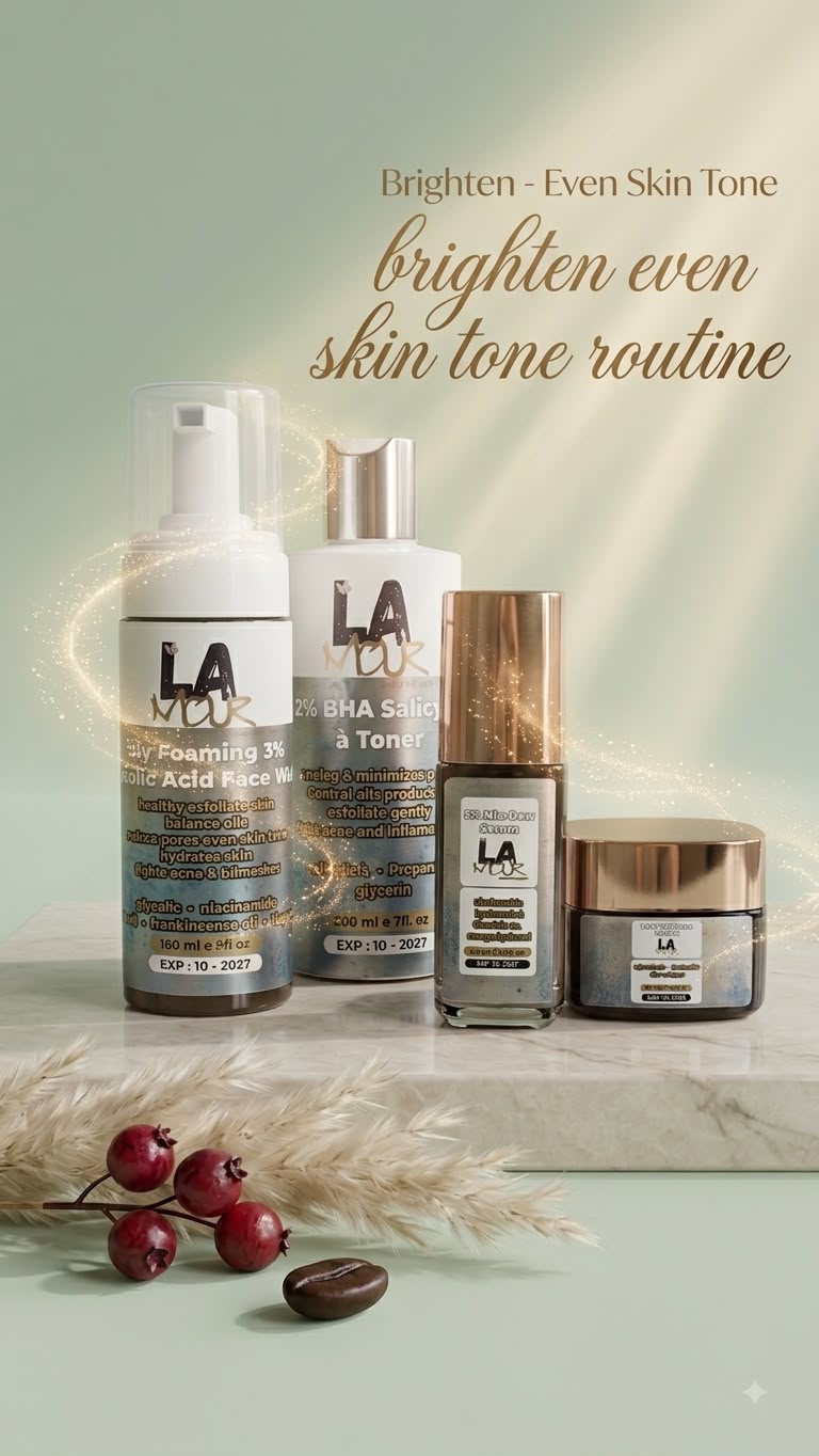 BRIGHTEN EVEN SKIN-TONE routine